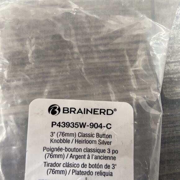 Brainerd Heirloom Silver 3-in Tee Cabinet Handle Pull Lot Of 4 {81} - Picture 9 of 9